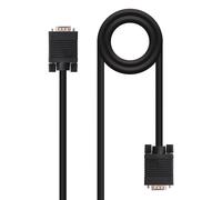 Nanocable Cavo SVGA 10.15.1302 HDB15 M/M Maschio-Maschio per monitor e proiettore Nero 1,8 m