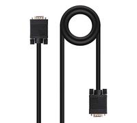 Nanocable 10.15.1305 - Cavo SVGA per Monitor e proiettore, HDB15/M-HDB15/m, Maschio-Maschio, Nero, 5.0 MTS