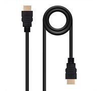 Nanocable 10.15.3600 - Cavo Hdmi V 2.0 ad Alta Velocità (4K, 60Hz, 18 Gbps, Maschio-Maschio, Tipo A/M-A/M, Nero, 0,5 mts)