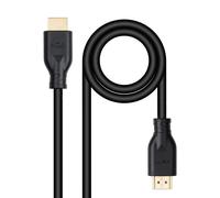 NANOCABLE 10.15.3901 - Cavo HDMI V2.0 4K@60Hz 18Gbps Connettore Tipo A Maschio a Tipo A Maschio CCS, Nero, 1 m