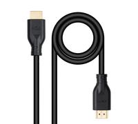 NANOCABLE 10.15.3902 - Cavo HDMI V2.0 4K@60Hz 18Gbps Connettore Tipo A Maschio a Tipo A Maschio CCS, Nero, 2 m