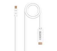 Nanocable 10.15.4002 cavo e adattatore video 2 m Mini DisplayPort HDMI tipo A (Standard) Bianco