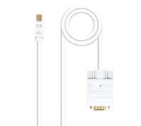 Nanocable 10.15.4102 cavo video e adattatore 2 m Mini DisplayPort VGA (D-Sub) Bianco - Nouvo