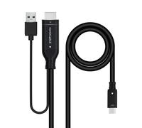 Nanocable 10.15.4354 cavo e adattatore video 18 m HDMI USB Type-A USB tipo-C Nero NEW