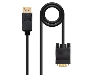 NANOCABLE 10.15.4401 - Cavo convertitore da Displayport a VGA, Displayport/maschio - VGA/maschio, nero, 1 m