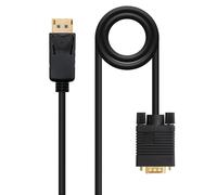 NANOCABLE 10.15.4401 - Cavo convertitore da Displayport a VGA, Displayport/maschio - VGA/maschio, nero, 1 m