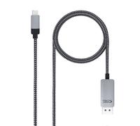 Nanocable 10.15.5002 Cavo video e adattatore in alluminio USB Type-C DisplayPort da 1,8 m, nero - Nouvo