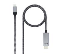 Nanocable 10.15.5102 cavo video e adattatore HDMI USB Type-C da 1,8 m Alluminio, nero - Nouvo