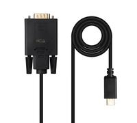 NANOCABLE 10.15.5202 - Cavo convertitore USB-C a VGA (USB-C Maschio a VGA Maschio), 1,8 m, Nero