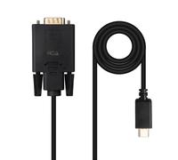 Nanocable 10.15.5202 cavo e adattatore video 1,8 m USB tipo-C VGA (D-Sub) Nero NEW