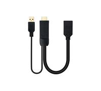 Nanocable 10.16.0205 - Convertitore da HDMI 2.0 a DisplayPort V1.2, colore nero, 20 cm