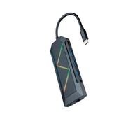 Hub nanocavo 9 in 1 da USB-C a USB/USB-C/HDMI/RJ45/lettore di schede/jack da 3,5 mm/PD 100 W