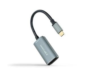 Nanocable 10.16.4104-G - Conversore USB-C a DisplayPort 8K Alluminio, 15 cm, Colore Grigio