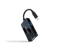 Convertitore Nanocable USB-C a HDMI/DVI/VGA 20cm Nero