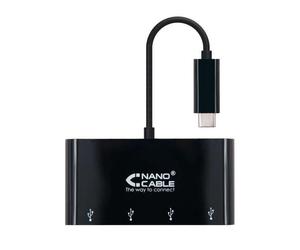 Nanocable 10.16.4401-BK hub di interfaccia USB 3.2 Gen 1 (3.1 Gen 1) Type-C Nero NEW
