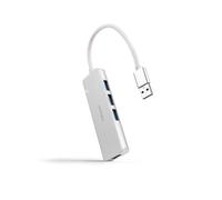 NANOCABLE 10.16.4602 - Hub USB-A 3.0 a 4xUSB3.0, USB-A/M-USB 3.0/F, Alluminio, Colore Argento, 18 cm