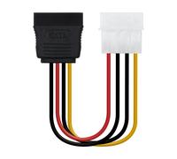 Nanocable 10.19.0205-OEM - Cavo di alimentazione SATA per MOLEX, 4 pin/M-SATA/H, maschio-femmina, 16 cm