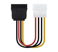 Nanocable 10.19.0205-OEM - Cavo di alimentazione SATA per MOLEX, 4 pin/M-SATA/H, maschio-femmina, 16 cm