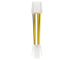 Nanocable 10.19.1401 - Cavo di alimentazione per microprocessore 4pin / H-4 + 4 pin/M, femmina-maschio, 15 cm