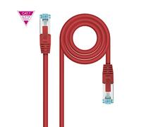 NANOCABLE 10.20.1701-R - Cavo di rete Cat.7 600MHZ LSZH SFTP PIMF AWG26, Rosso, 1 m