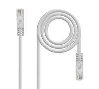 Nanocable 10.20.1801 - Cavo di rete Ethernet RJ45 LSZH Cat. 6A UTP, AWG24, rame 100%, non-allogeno, grigio, tubo da 1.0 mts