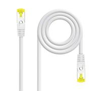 NANOCABLE 10.20.1900-W - Cavo di rete Ethernet RJ45 LSZH Cat.6A SFTP, AWG26, 100% rame, senza allogenati, bianco, cavo patch da 7 m