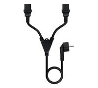 Nanocable 10.22.0100-L300 cavo di alimentazione Nero 3 m CEE7/7 2 x Attacco C13 NEW
