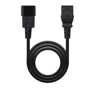 NanoCable 10.22.0202 - CPU or Monitor Power Cord - C13/H-C14/M - 100% AWG18 Copp