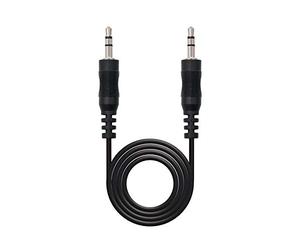 NANOCABLE 10.24.0105 - Cavo audio stereo, JACK 3.5/M-JACK 3.5/M, maschio-maschio, nero, 5mts