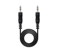 NANOCABLE 10.24.0110 - Cavo audio stereo, JACK 3.5/M-JACK 3.5/M, maschio-maschio, nero, 10mts