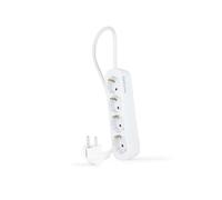 NANOCABLE 10.37.0004-NS - Multipresa con 4 uscite, 1,4 m, Bianco