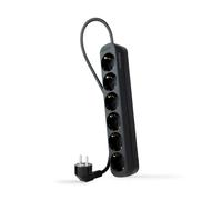 PRESA MULTIPLA NANOCABLE 10.37.0006-NS-BK - 6 prese tipo F, cavo 1.4m, protezione bambini e sovratensioni