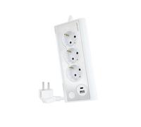 Nanocable 10.37.0013-w Power Strip 3 Outlets Trasparente One Size / EU plug