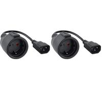 Nanocable Cavo adattatore C14-M a CEE7-H. 50 cm (Confezione da 2)