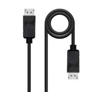 NANOCABLE Cavo DisplayPort 1.2 CCS (con conduttori in acciaio rivestiti in rame), maschio-maschio, 4K a 144Hz, 21.6 Gbps, 3 m, nero