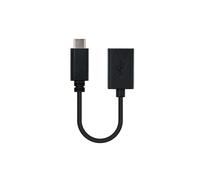 NANOCABLE - 10.01.2400 - Cavo 3A USB-C OTG (on-The-Go) USB 2.0, Fino a 3 Amp di carico, Maschio-Femmina, Tipo C/M-A/H, Nero, 15 CMS