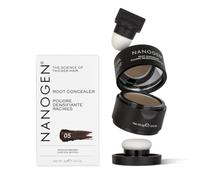 Nanogen Root Concealer, cipria per capelli castano medio, 4 g | Polvere per capelli e capelli per uomini e donne. Copre i capelli grigi, nascondere l'attaccatura dei capelli. Alternativa