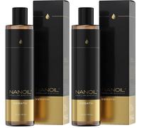 Nanoil Shampoo Micellare 300ml - shampoo per capelli, shampoo riparatore e detergente, rinforzante per capelli deboli, cura dei capelli per tutti i tipi di capelli. (Keratin) (Confezione da 2)