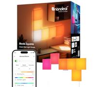 Nanoleaf Blocks Kit Iniziale | 6 Quadrati Illuminazione Diffusa Uniforme, Pannelli da Parete RGBW, Luci Led 16M Colori, Sincronia Musica e Schermo, Thread/WiFi Controllo via App e Vocali (Alexa Apple)