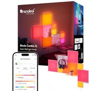 Nanoleaf Blocks Kit Iniziale Combo 10 | Mix RGBW Quadrati Pannelli Pareti, Tavoletta Leggera, Ripiani, Stile Pixel Art, Sincronia Musica e Schermo, Thread/WiFi Controllo App e Vocali (Alexa Apple)