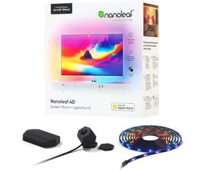 Nanoleaf Kit 4D Screen Mirror + Kit Lightstrip per TV e schermi fino a 85"/215 cm - Striscia LED RGBW connessa + fotocamera, thread & WiFi, compatibile con Amazon Alexa Google Home Apple