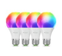 Nanoleaf Lampadine LED Smart E27, RGB WiFi, compatibili con Alexa/Google Home, 9W dimmerabili, 2700K-6500K, Matter e Bluetooth, Necesito un centro, telecomando incluso, confezione da 4