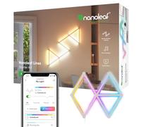 Nanoleaf Lines 60 Degrees Starter Kit, 9 Barre Luminose LED RGBW Smart e Modulari - Applique da Parete Interno Modulari, Luci Led 16M Colori WiFi