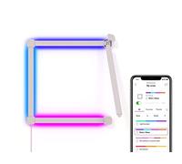 Nanoleaf Lines 90 Degrees Starter Kit, 4 Barre Luminose LED RGBW Smart e Modulari - Applique da Parete Interno Modulari, Luci Led 16M Colori WiFi, Sincronia Musica e Monitor e Alexa