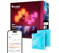 Nanoleaf Pacchetto di Espansione Blocks | 2 Quadrati Strutturati, Pannelli Luminosi RGBW 3D, Cambiano Colore e Regolano la Temperatura (2700K-6500K), Illuminazione Soffusa (23,1 x 23,1 cm ciascuno)