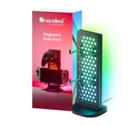 Nanoleaf Pegboard - Lampada da tavolo RGBIC 3 in 1 con controller / supporto per cuffie, effetti di luce su due lati, docking USB-C, musica da gioco e schermo tramite app desktop, lampada ambiente