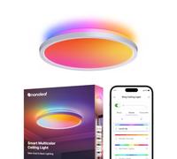 Nanoleaf Plafoniera LED, Lampada da Soffitto Smart RGBICW, Design Rotondo a Doppia Illuminazione
