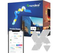 Nanoleaf Shapes Mini Triangle Expansion Pack, 10 Mini Triangoli LED Aggiuntivi RGBW - Applique da Parete Interno Modulari, Luci Led 16M Colori WiFi, Funziona con Alexa, Sincronia Musica e Monitor