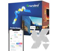 Nanoleaf Shapes Mini Triangle Expansion Pack, 10 Mini Triangoli LED Aggiuntivi RGBW - Applique da Parete Interno Modulari, Luci Led 16M Colori WiFi, Funziona con Alexa, Sincronia Musica e Monitor