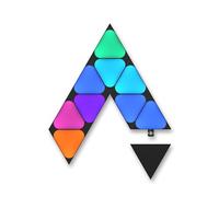 Nanoleaf Shapes Ultra Black Mini Triangle Expansion Pack, 10 Triangoli LED Aggiuntivi RGBW - Applique da Parete Interno Modulari, Luci Led 16M Colori WiFi, Funziona con Alexa, Sincronia Musica/Monitor